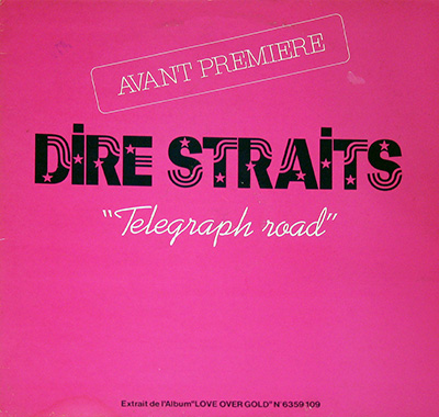 DIRE STRAITS - Telegraph Road (1982, France)  album front cover vinyl record